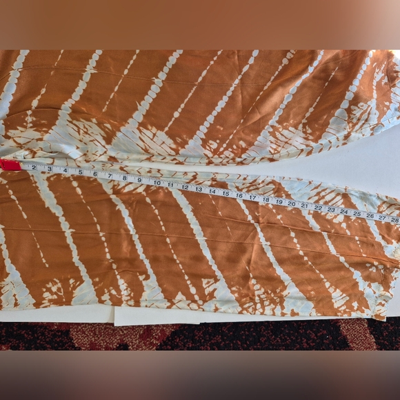 Young Fabulous & Broke Pants Satin Copper Print Pull On Wide Leg Size S NEW - Picture 12 of 12